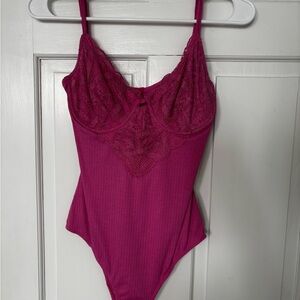 Pink Lace Bodysuit
